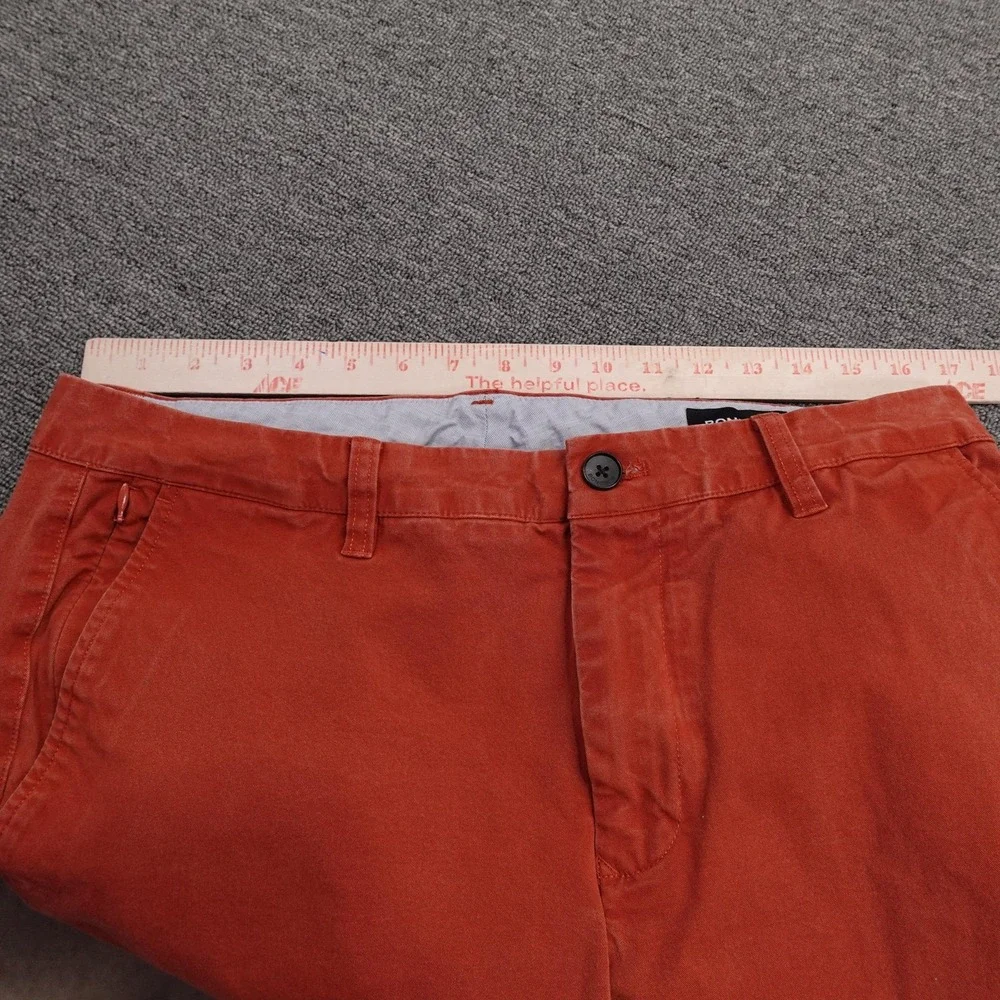Bonobos Pants Mens 34x28 Orange Stretch Chino Straight Leg Casual Cotton